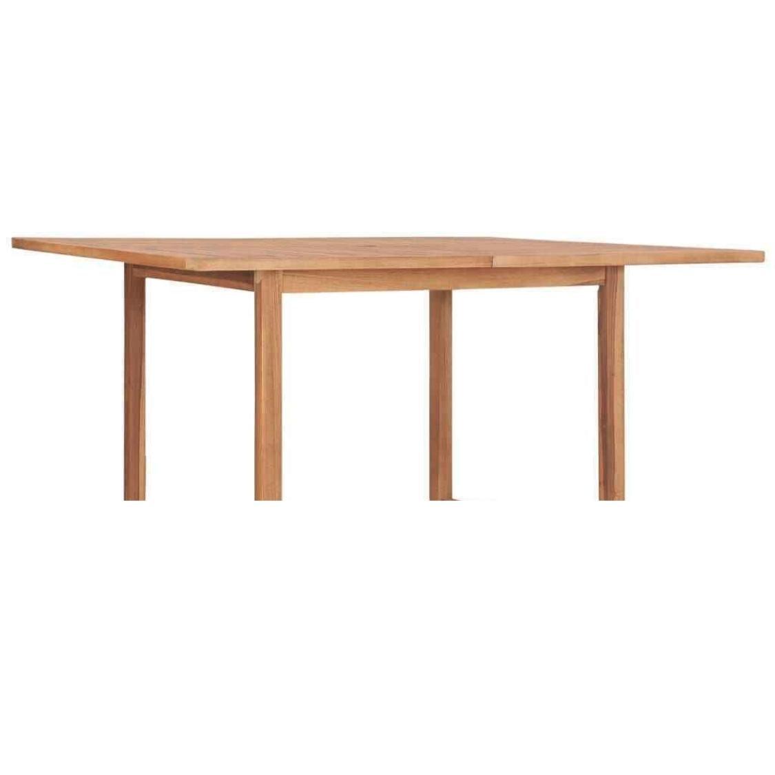LOOMLAN Outdoor - Hamilton Square Teak Outdoor Dining Table with Umbrella Hole - Outdoor Dining Tables