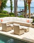 LOOMLAN Outdoor - Hamptons Wedge Corner Sectional Wicker Outdoor Furniture Lloyd Flanders - Outdoor Modulars
