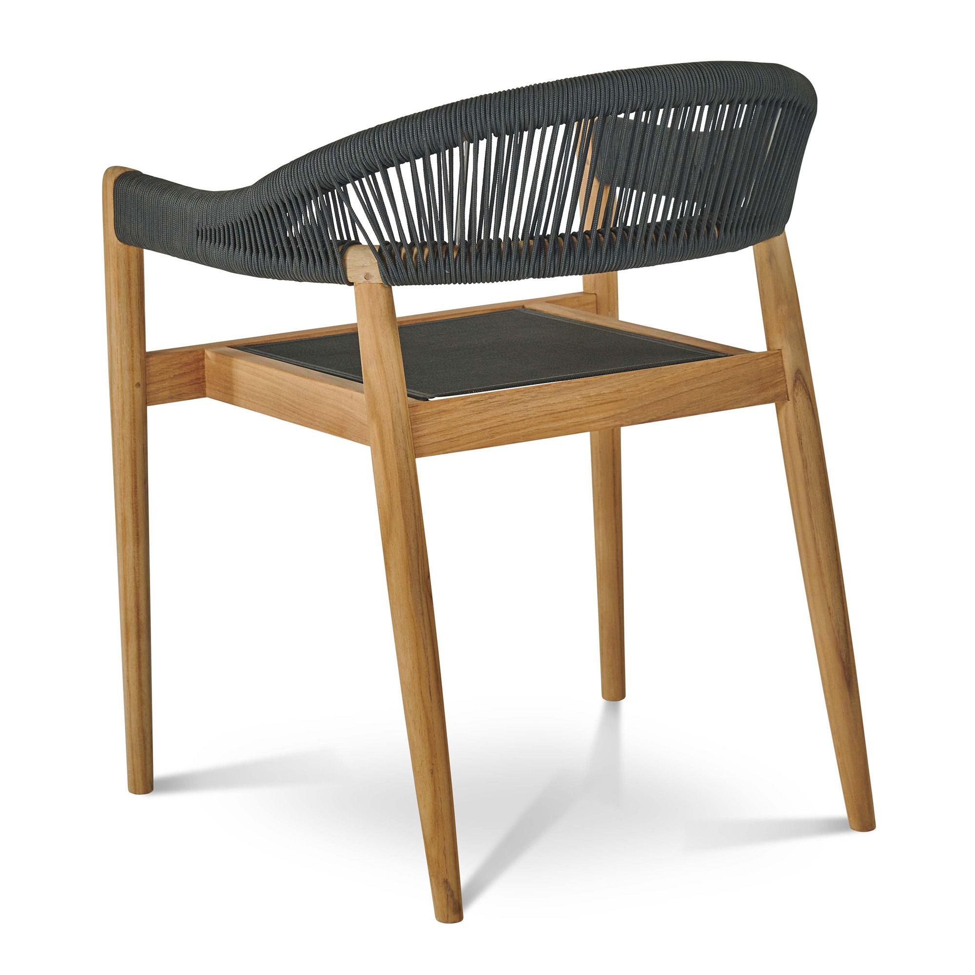LOOMLAN Outdoor - Klint Teak Outdoor Stacking Armchair (Set of 4) - Outdoor Dining Chairs