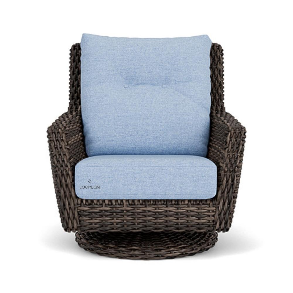 LOOMLAN Outdoor - Largo High Back Swivel Rocker Lounge Chair All Weather Wicker - Outdoor Lounge Chairs