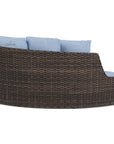 LOOMLAN Outdoor - Largo Left Arm Curved Sofa Sectional All Weather Wicker Furniture - Outdoor Modulars