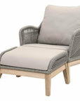 LOOMLAN Outdoor - Loom Outdoor Club Chair Platinum Rope Gray Teak Wood - Outdoor Lounge Chairs