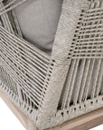 LOOMLAN Outdoor - Loom Outdoor Rope Club Chair Taupe Rope Gray Teak Wood - Outdoor Lounge Chairs
