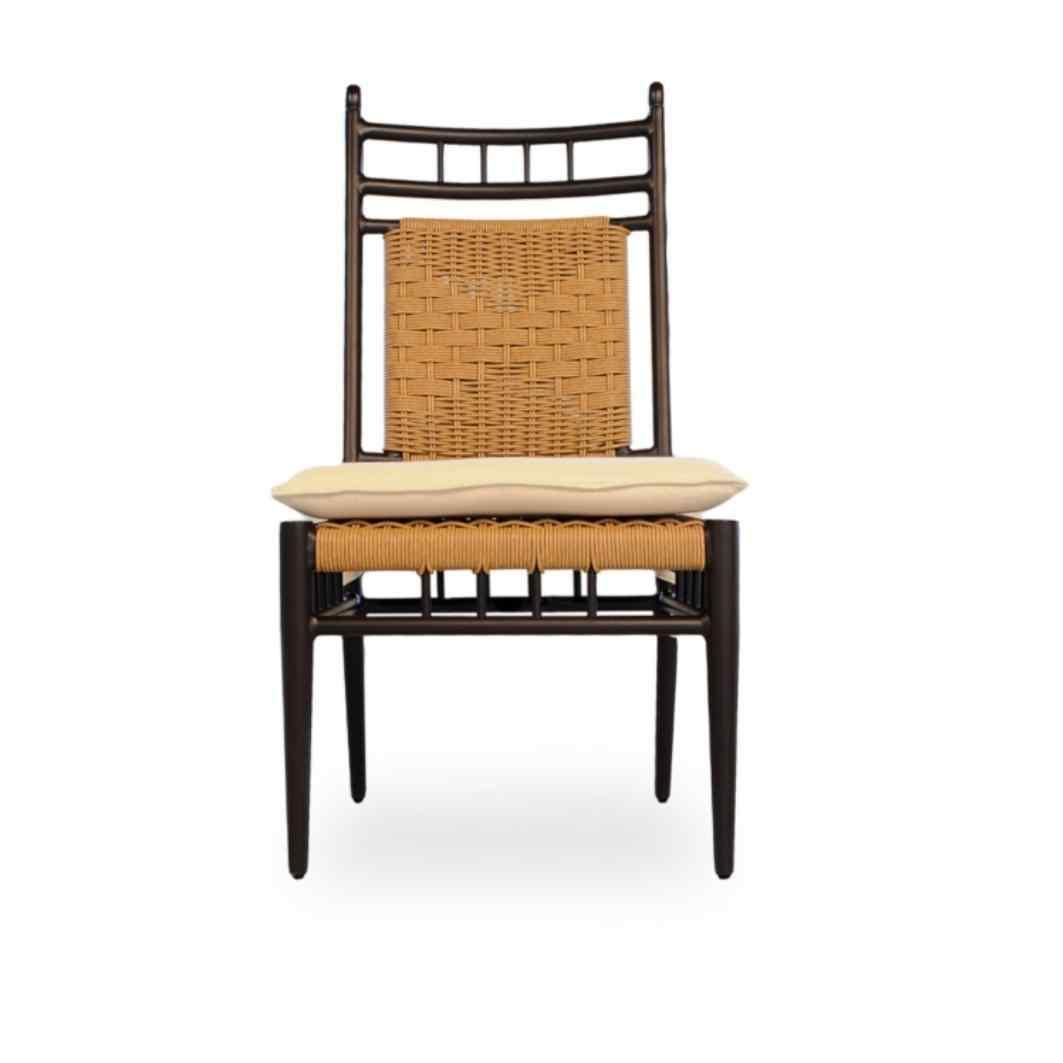 LOOMLAN Outdoor - Low Country Dining Armchair Premium Wicker Furniture Lloyd Flanders - Outdoor Dining Chairs