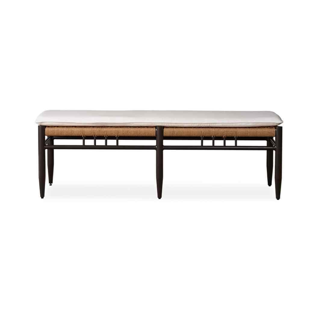 LOOMLAN Outdoor - Low Country Dining Bench Premium Wicker Furniture Lloyd Flanders - Outdoor Benches