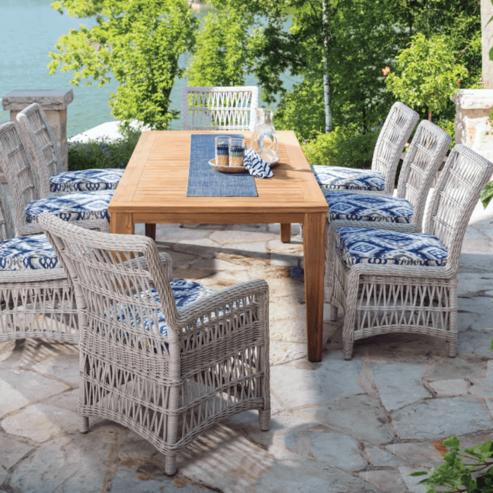 LOOMLAN Outdoor - Mackinac Outdoor Dining Table Extendable Set for 8 People Lloyd Flanders - Outdoor Dining Sets