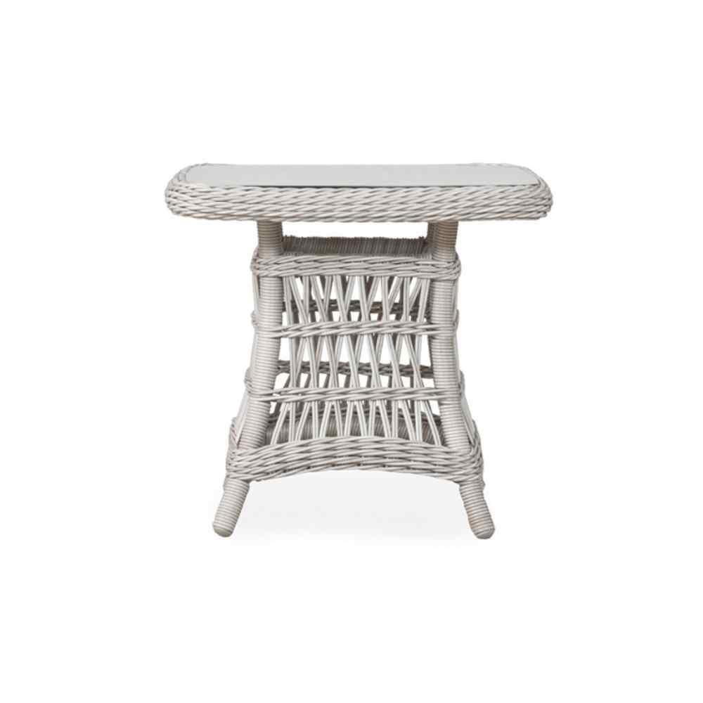 LOOMLAN Outdoor - Mackinac Wicker All Weather Square End Table Lloyd Flanders - Outdoor Side Tables