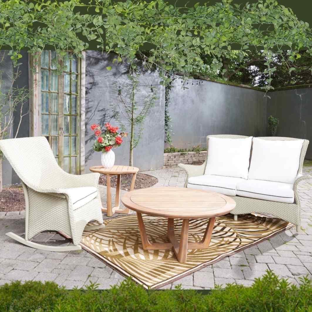LOOMLAN Outdoor - Mandalay Porch Rocker Premium Wicker Furniture Lloyd Flanders - Outdoor Lounge Chairs