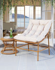 LOOMLAN Outdoor - Merilyn Accent Chair Beige & Natural - Outdoor Accent Chairs