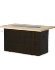 LOOMLAN Outdoor - Mesa 52" Rectangular Fire Table with Light Travertine Top Lloyd Flanders - Outdoor Fire Tables