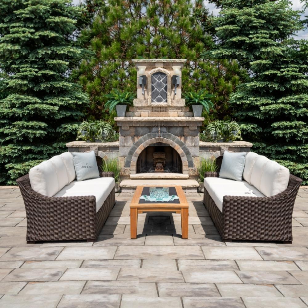 LOOMLAN Outdoor - Mesa Lounge Chair Premium Wicker Furniture Lloyd Flanders - Outdoor Lounge Chairs