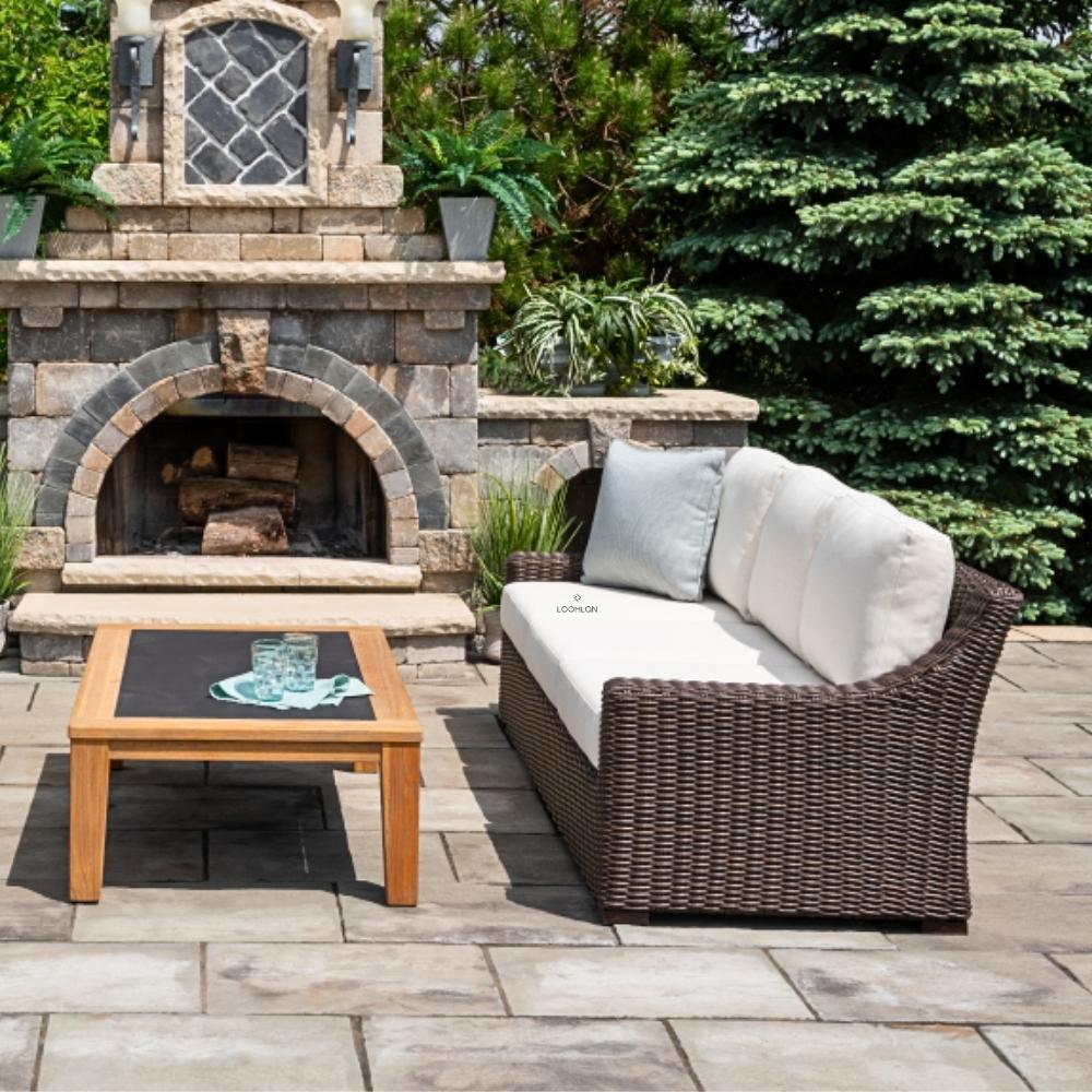 LOOMLAN Outdoor - Mesa Sofa Premium Wicker Furniture Lloyd Flanders - Outdoor Sofas & Loveseats