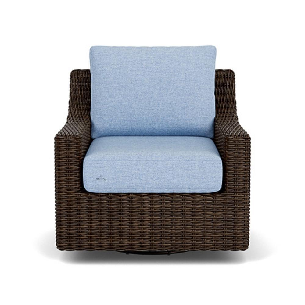 LOOMLAN Outdoor - Mesa Swivel Glider Lounge Chair Premium Wicker Furniture - Outdoor Lounge Chairs