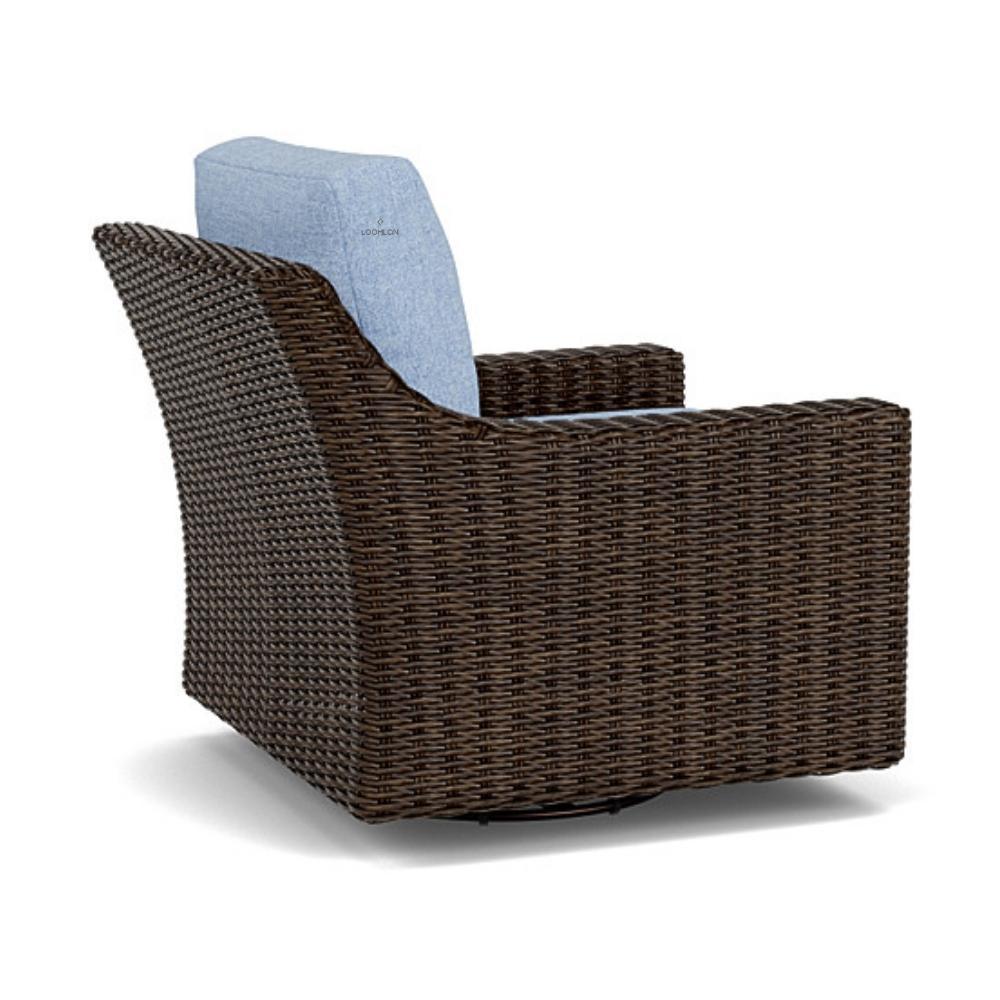 LOOMLAN Outdoor - Mesa Swivel Glider Lounge Chair Premium Wicker Furniture - Outdoor Lounge Chairs