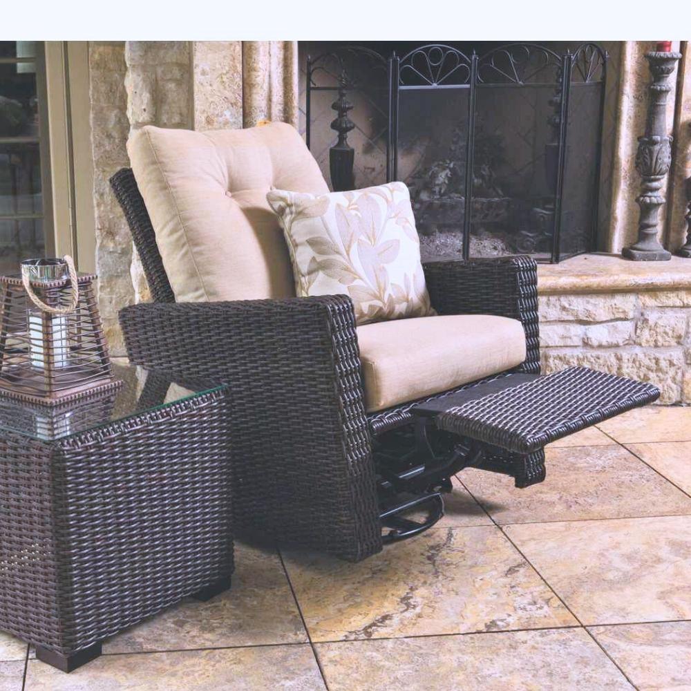 LOOMLAN Outdoor - Mesa Swivel Glider Recliner Premium Wicker Furniture Lloyd Flanders - Outdoor Lounge Chairs