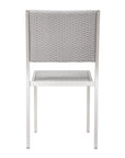 LOOMLAN Outdoor - Metropolitan Armless Chair (Set of 2) Brushed Aluminum - Outdoor Accent Chairs