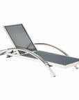 LOOMLAN Outdoor - Metropolitan Outdoor Chaise Lounge Brushed Aluminum - Outdoor Chaises