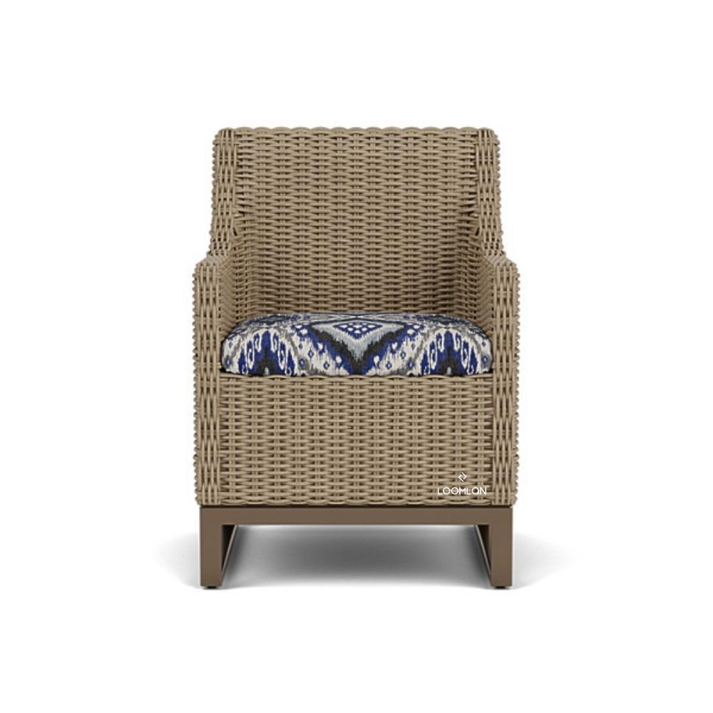 LOOMLAN Outdoor - Milan Dining Armchair Premium Wicker Furniture Made In USA - Outdoor Dining Chairs