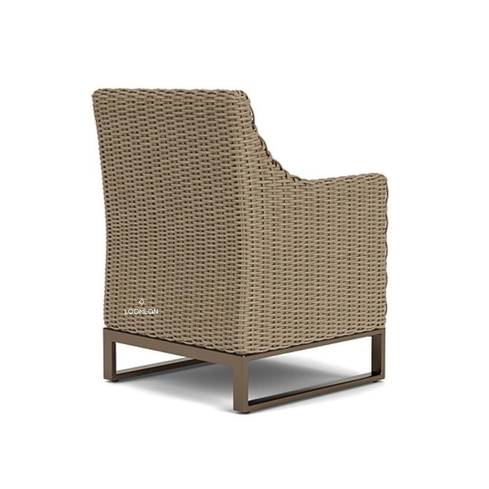 LOOMLAN Outdoor - Milan Dining Armchair Premium Wicker Furniture Made In USA - Outdoor Dining Chairs