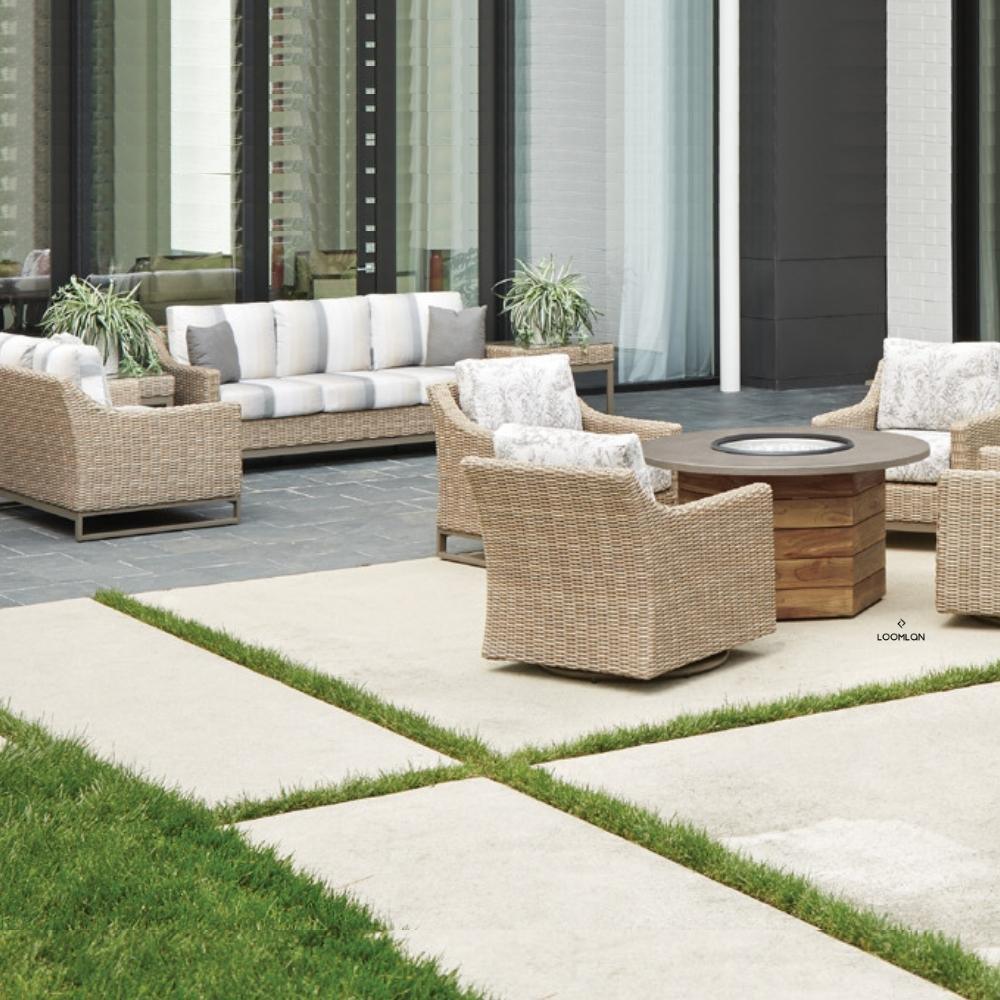 LOOMLAN Outdoor - Milan Loveseat Premium Wicker Furniture Made In USA Lloyd Flanders - Outdoor Sofas & Loveseats