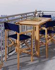 LOOMLAN Outdoor - Mirador Rectangular Teak Outdoor Counter Height Table - Outdoor Counter Tables
