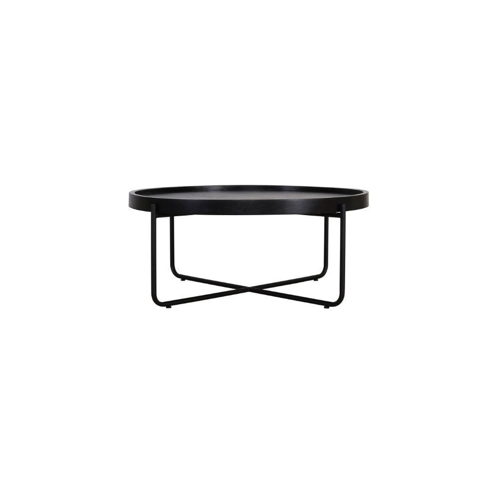 LOOMLAN Outdoor - Oliver Round Coffee Table Black - Outdoor Coffee Tables