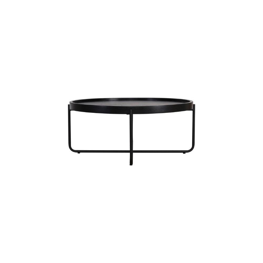 LOOMLAN Outdoor - Oliver Round Coffee Table Black - Outdoor Coffee Tables