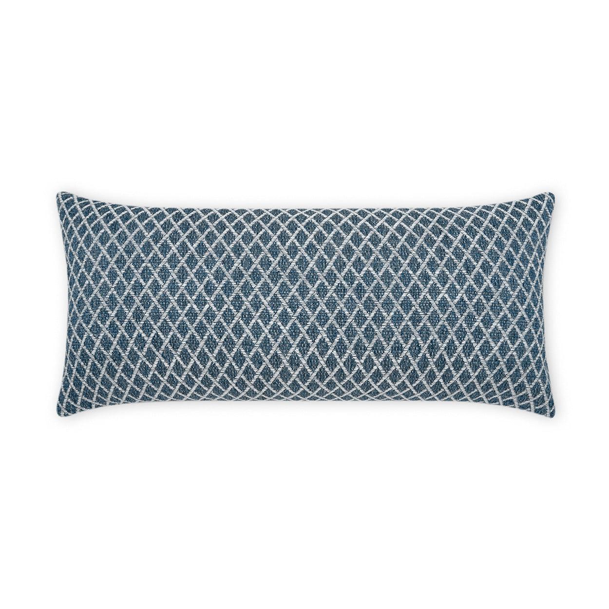 LOOMLAN Outdoor - Outdoor Ambree Lumbar Pillow - Indigo - Outdoor Pillows