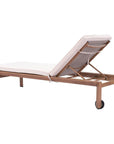 LOOMLAN Outdoor - Outdoor Chaise Lounge Aluminum Frame Beige Water Resistant Olefin - Outdoor Chaises
