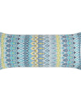 LOOMLAN Outdoor - Outdoor Kanthum Lumbar Pillow - Turquoise - Outdoor Pillows