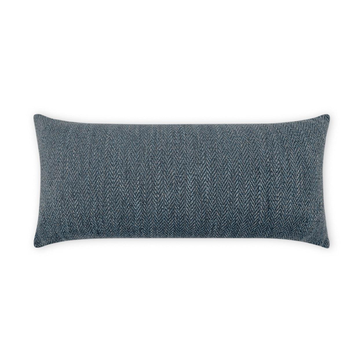 LOOMLAN Outdoor - Outdoor Stratford Lumbar Pillow - Denim - Outdoor Pillows