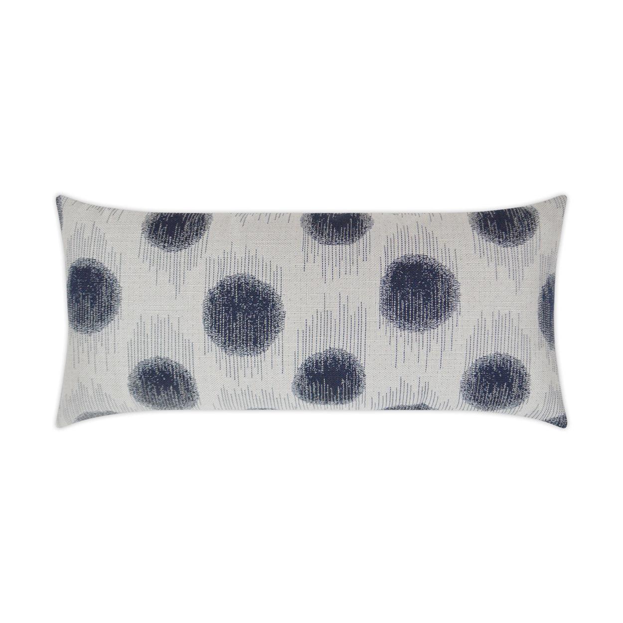 LOOMLAN Outdoor - Outdoor Sumatra Dot Lumbar Pillow - Indigo - Outdoor Pillows