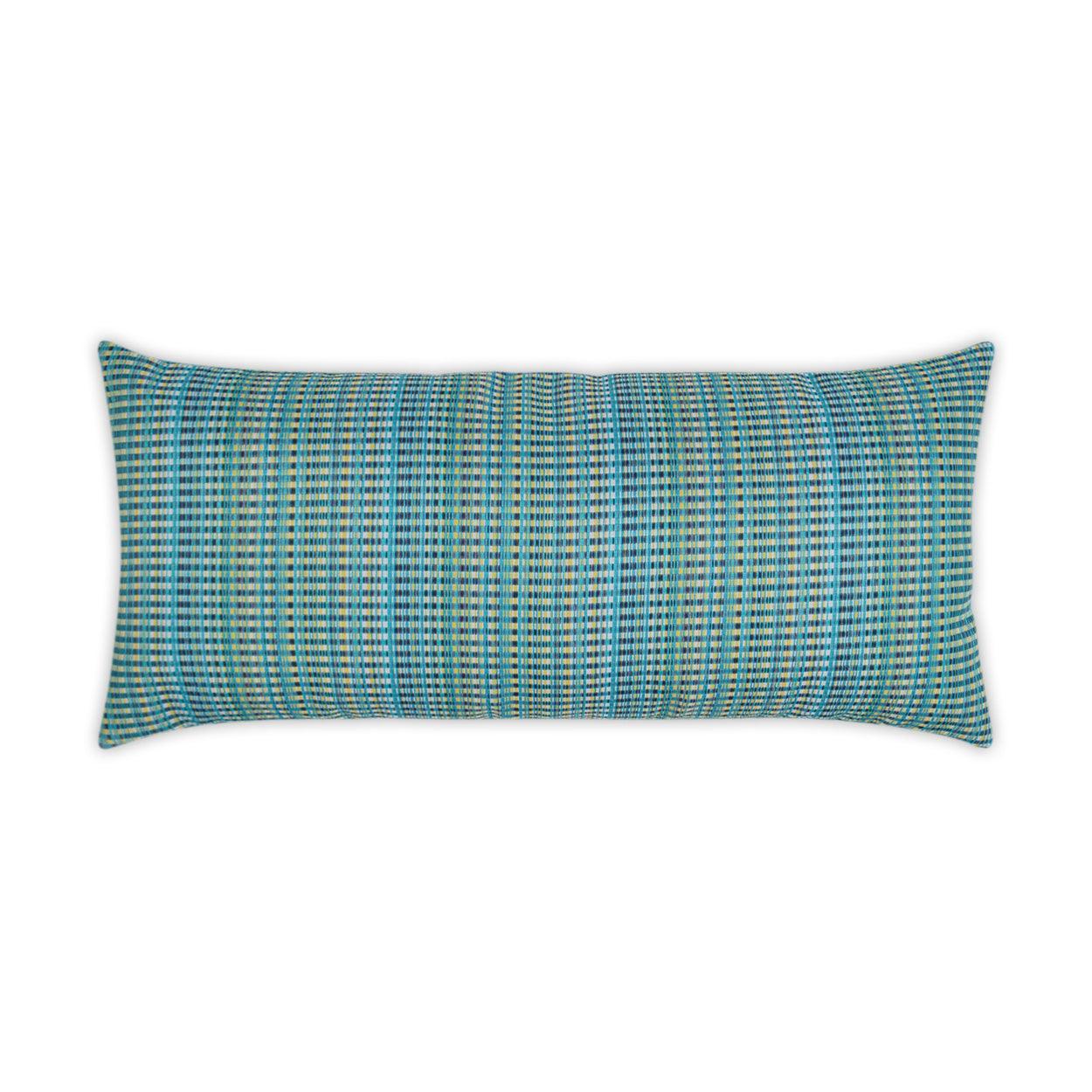 LOOMLAN Outdoor - Outdoor Sunrun Lumbar Pillow - Blue - Outdoor Pillows