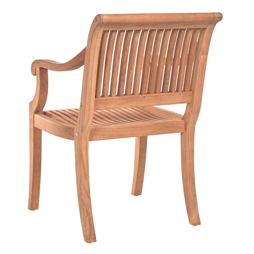 LOOMLAN Outdoor - Palm Teak Outdoor Dining Armchair - Outdoor Dining Chairs