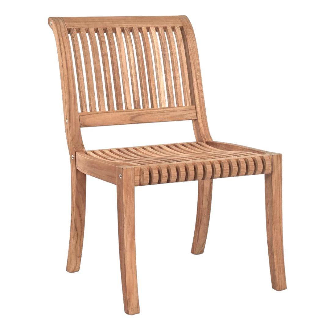 LOOMLAN Outdoor - Palm Teak Outdoor Side Chair - Outdoor Dining Chairs