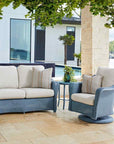 LOOMLAN Outdoor - Reflections Wicker Loveseat With Sunbrella Cushions Lloyd Flanders - Outdoor Sofas & Loveseats