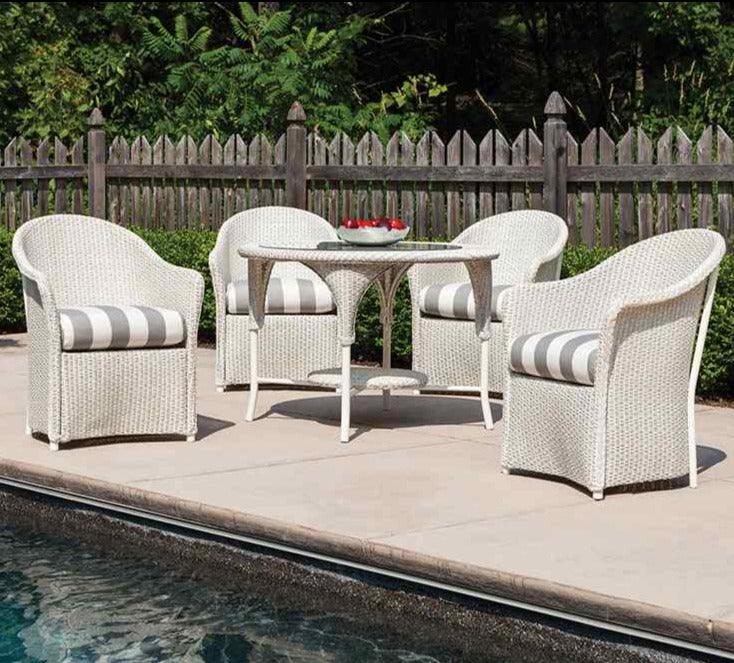 LOOMLAN Outdoor - Reflections Wicker Patio Dining Table and Chair Set for 4 Lloyd Flanders - Outdoor Dining Sets