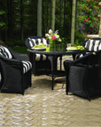 LOOMLAN Outdoor - Reflections Wicker Patio Dining Table and Chair Set for 4 Lloyd Flanders - Outdoor Dining Sets