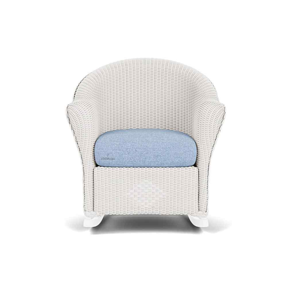LOOMLAN Outdoor - Reflections Wicker Porch Rocker Chair With Sunbrella Cushion - Outdoor Lounge Chairs