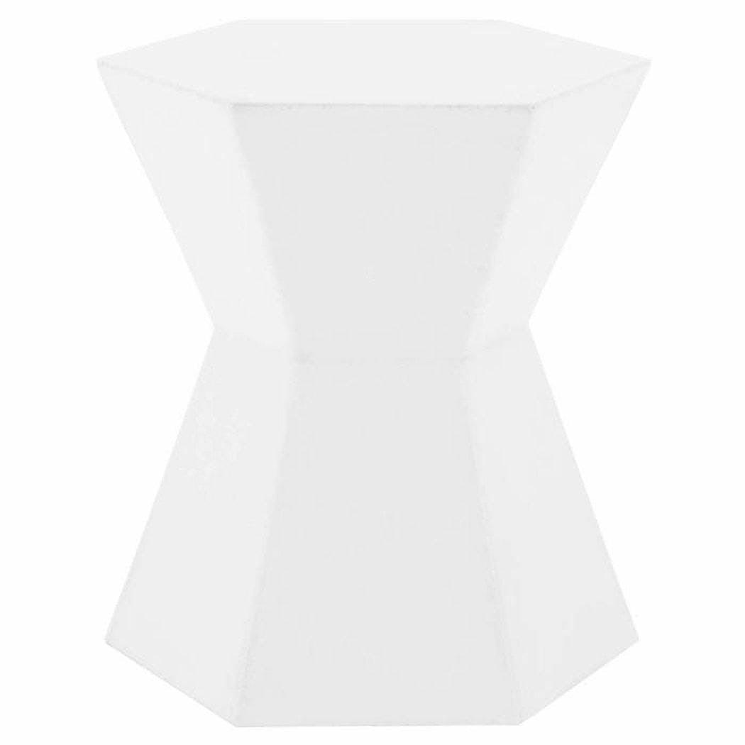 LOOMLAN Outdoor - Round Bento Accent Table Ivory Concrete - Outdoor Side Tables