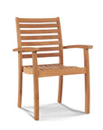 LOOMLAN Outdoor - Royal Teak Outdoor Stacking Armchair (Set of 4) - Outdoor Dining Chairs