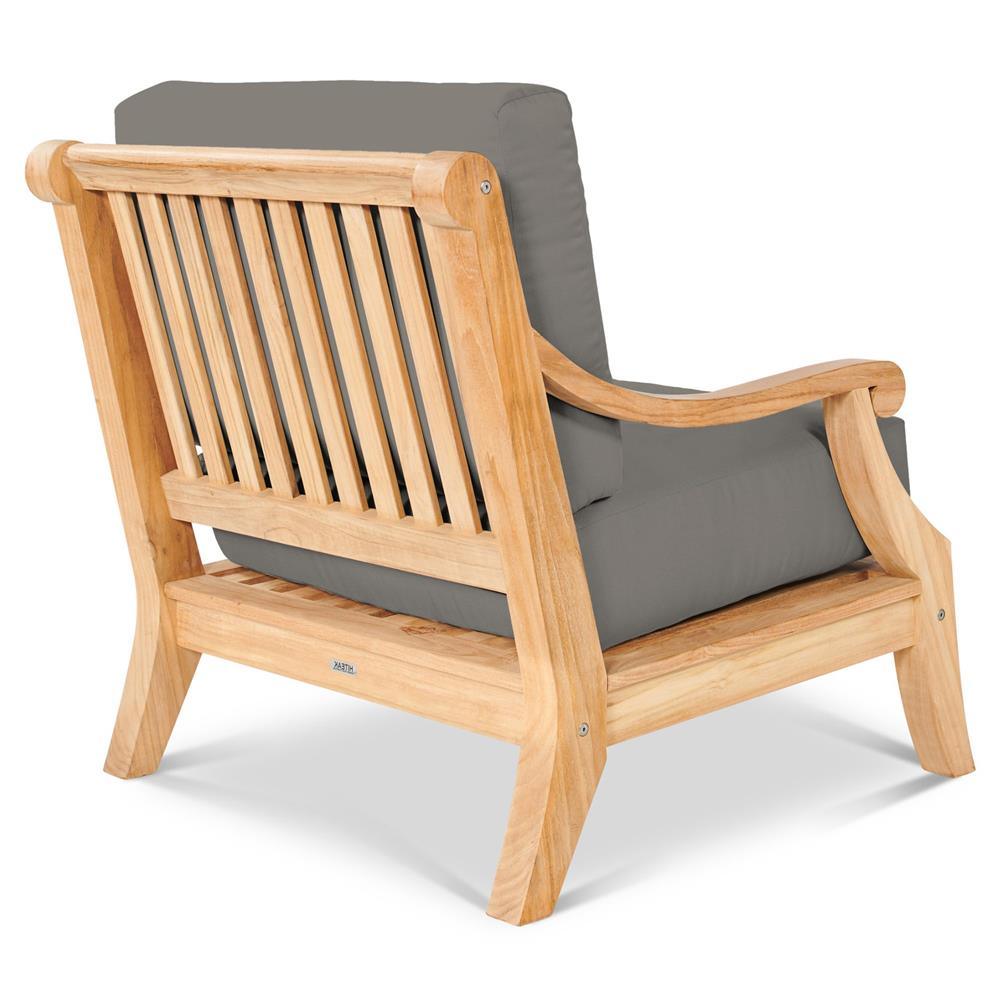 LOOMLAN Outdoor - Sonoma Teak Deep Seating Outdoor Club Chair with Sunbrella Cushion - Outdoor Lounge Chairs