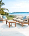 LOOMLAN Outdoor - Sonoma Teak Deep Seating Outdoor Sofa with Sunbrella Cushions - Outdoor Sofas & Loveseats