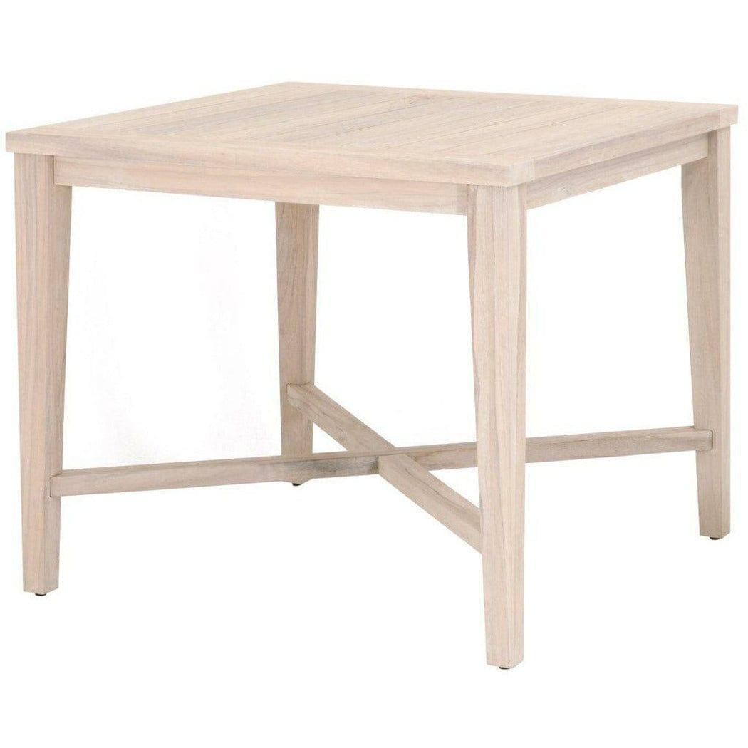 LOOMLAN Outdoor - Square Carmel Outdoor 42&quot; Square Counter Table Gray Teak - Outdoor Counter Tables