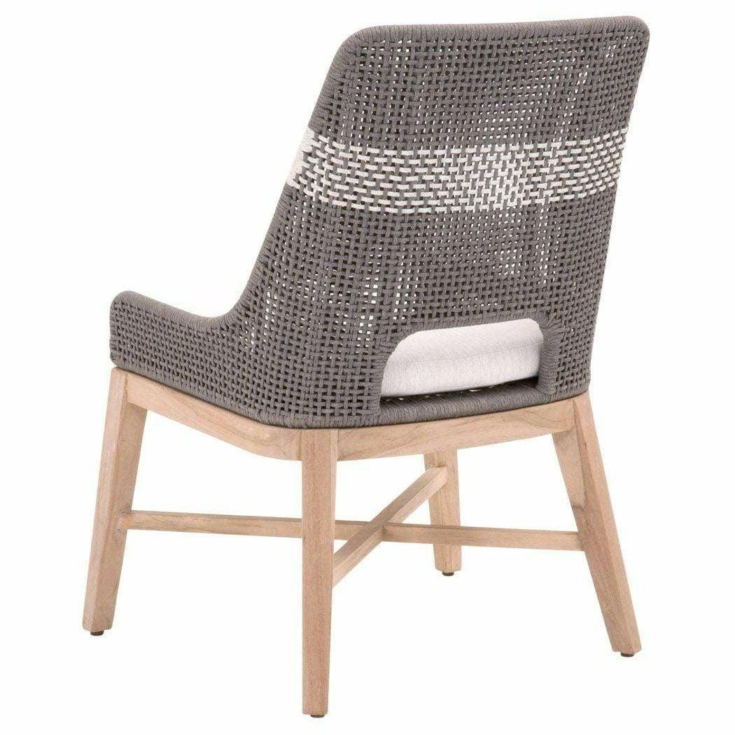 LOOMLAN Outdoor - Tapestry Rope Outdoor Dining Chair Set of 2 Grey Rope - Outdoor Dining Chairs