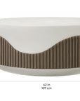 LOOMLAN Outdoor - Tranquility Round Coffee Table - White Outdoor Coffee Table - Outdoor Coffee Tables