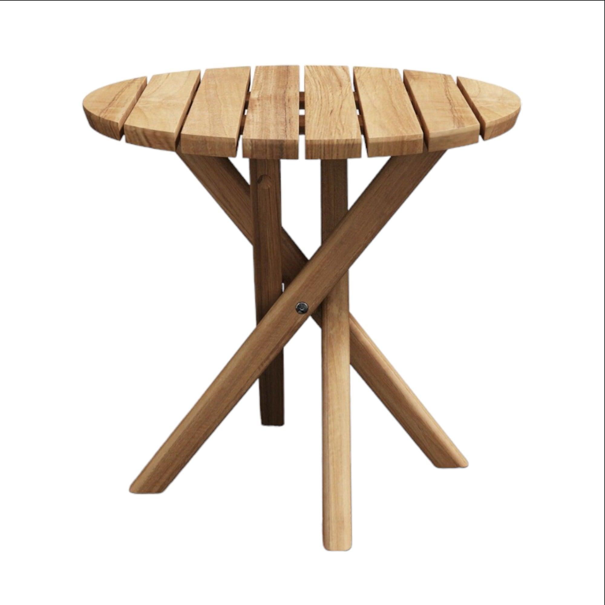 LOOMLAN Outdoor - Tulum Round Teak Outdoor Side Table - Outdoor Side Tables