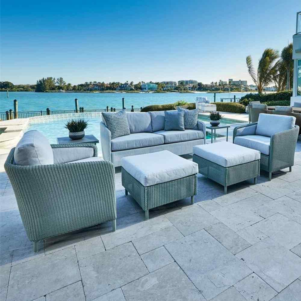 LOOMLAN Outdoor - Visions Outdoor Sunbrella Replacement Cushions For Dining Armchair - Outdoor Replacement Cushions