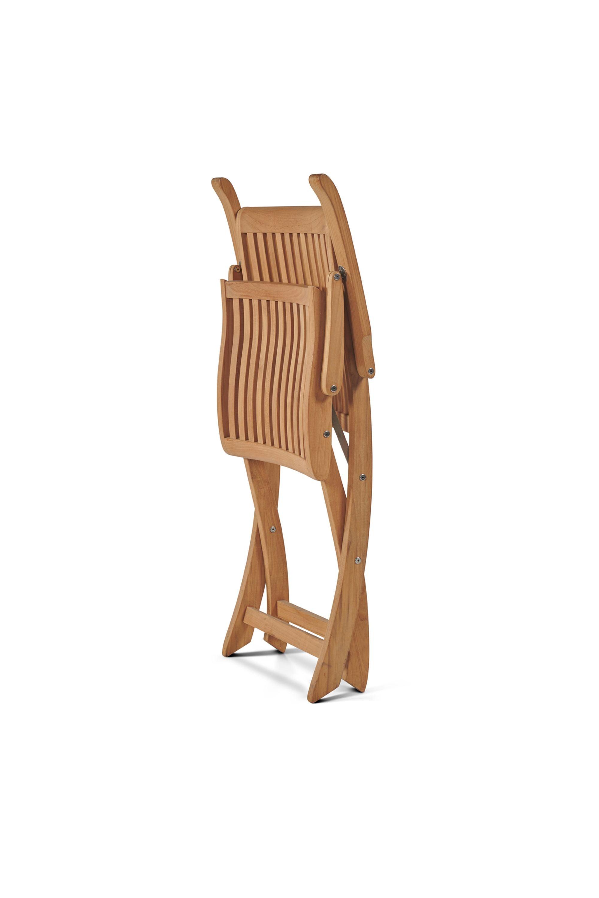 LOOMLAN Outdoor - Winford Teak Outdoor Folding Armchair - Outdoor Lounge Chairs