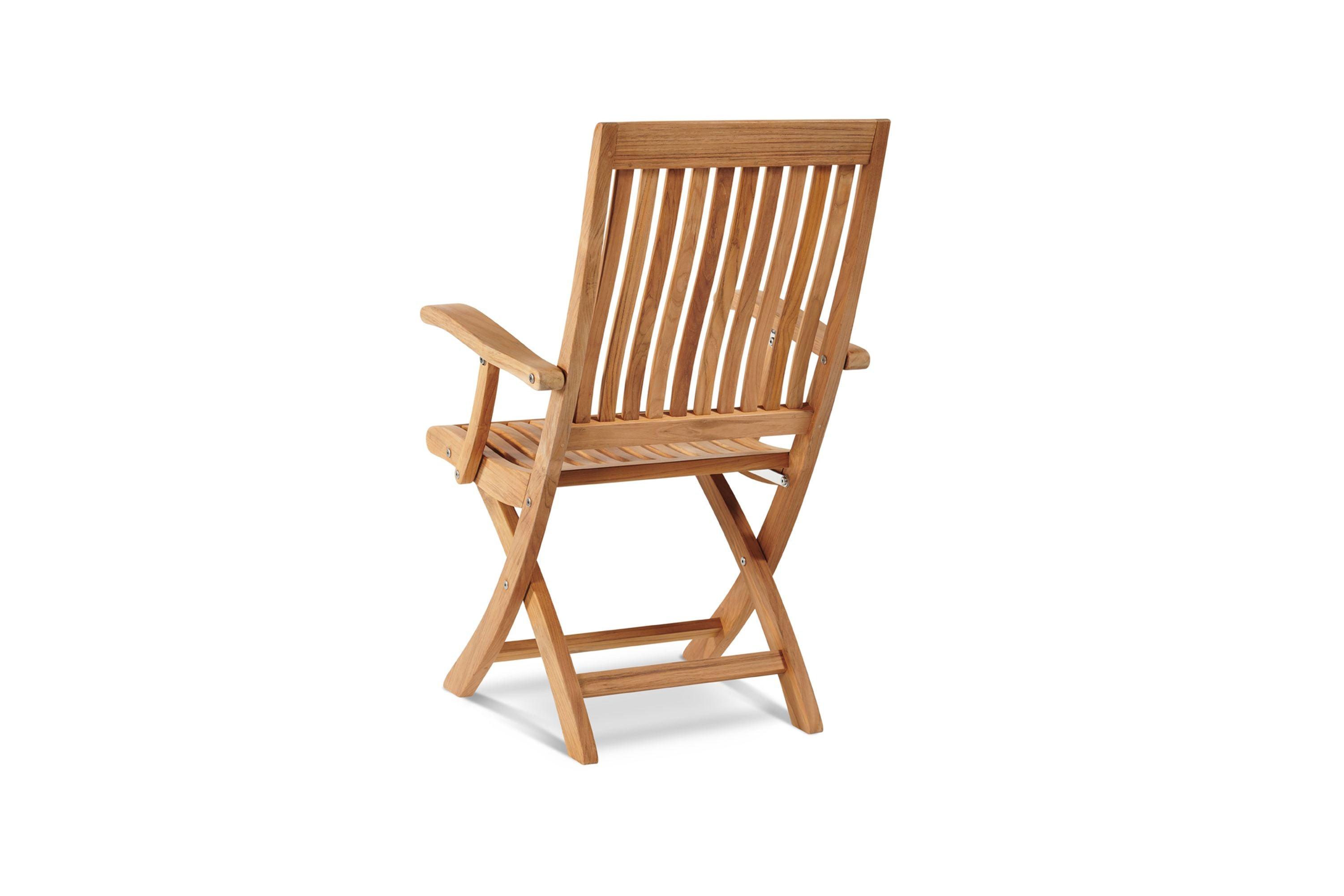 LOOMLAN Outdoor - Winford Teak Outdoor Folding Armchair - Outdoor Lounge Chairs